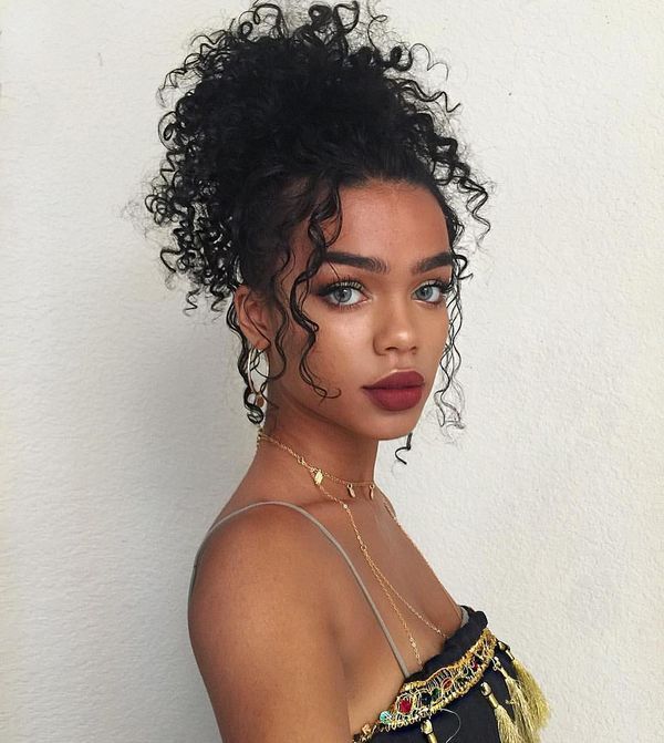 Curly Bob with Pinned Top