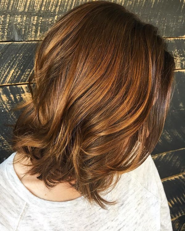 A-Line Lob Balayage with Subtle Layers