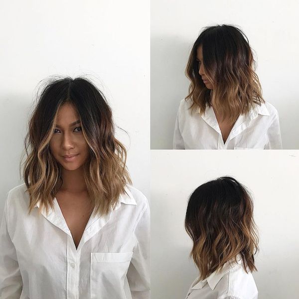 Short Wavy Hair and Middle Part