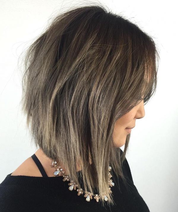 Gray Angled Haircut